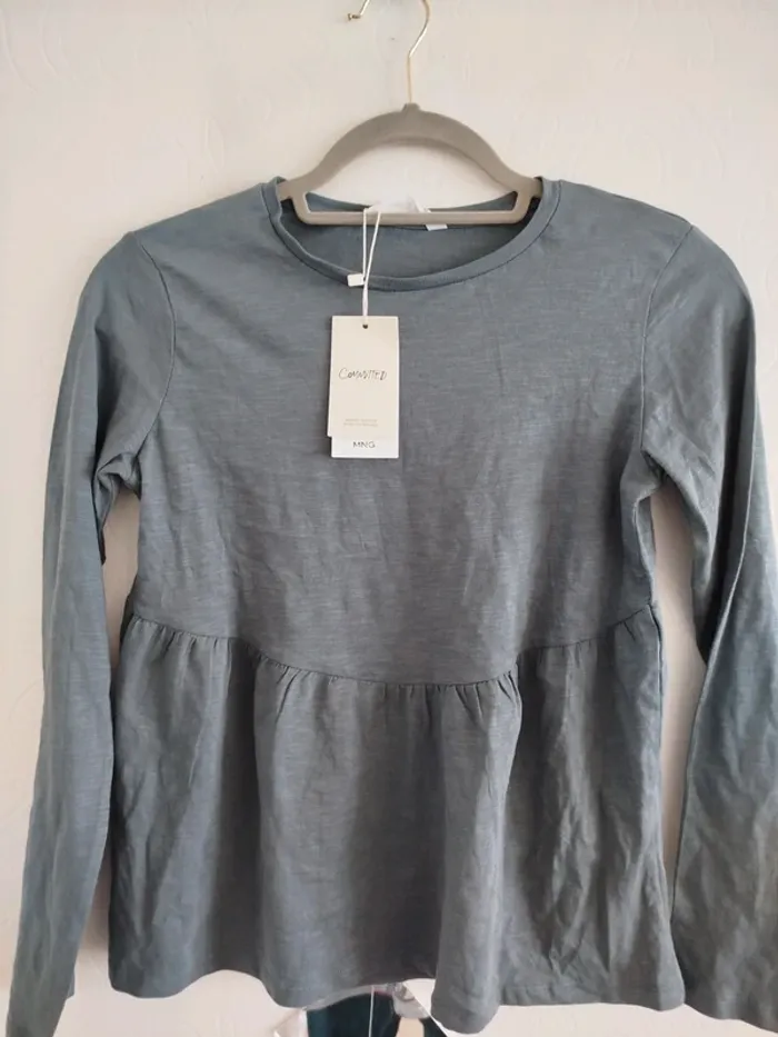 Blouse grise mango 12 ans