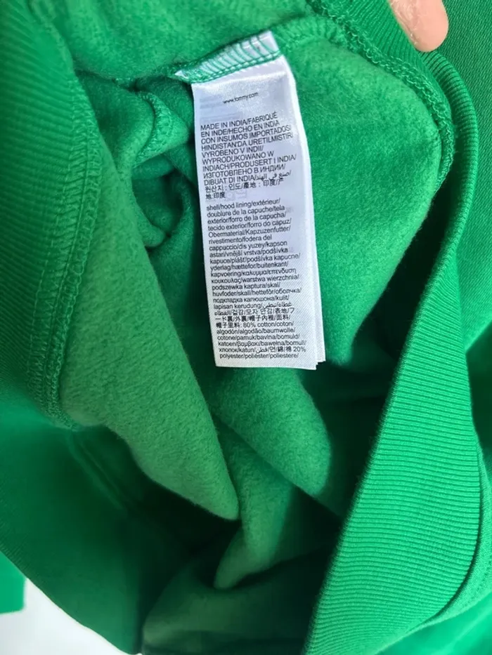 Sweat à capuche hoodie vert Tommy jeans XL - photo numéro 5