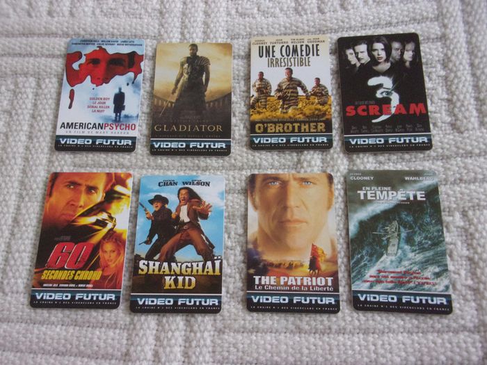 Lot de 8 cartes collector numérotées Vidéofutur NEUVES