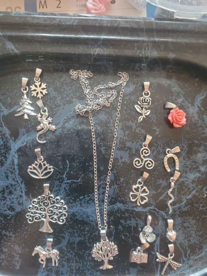 Chaine en acier inoxydable avec son pendentif