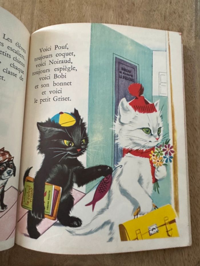 Livre ancien cartonné Les albums roses Hachette Youpi à l’école cocker Pierre Probst Caroline - photo numéro 6