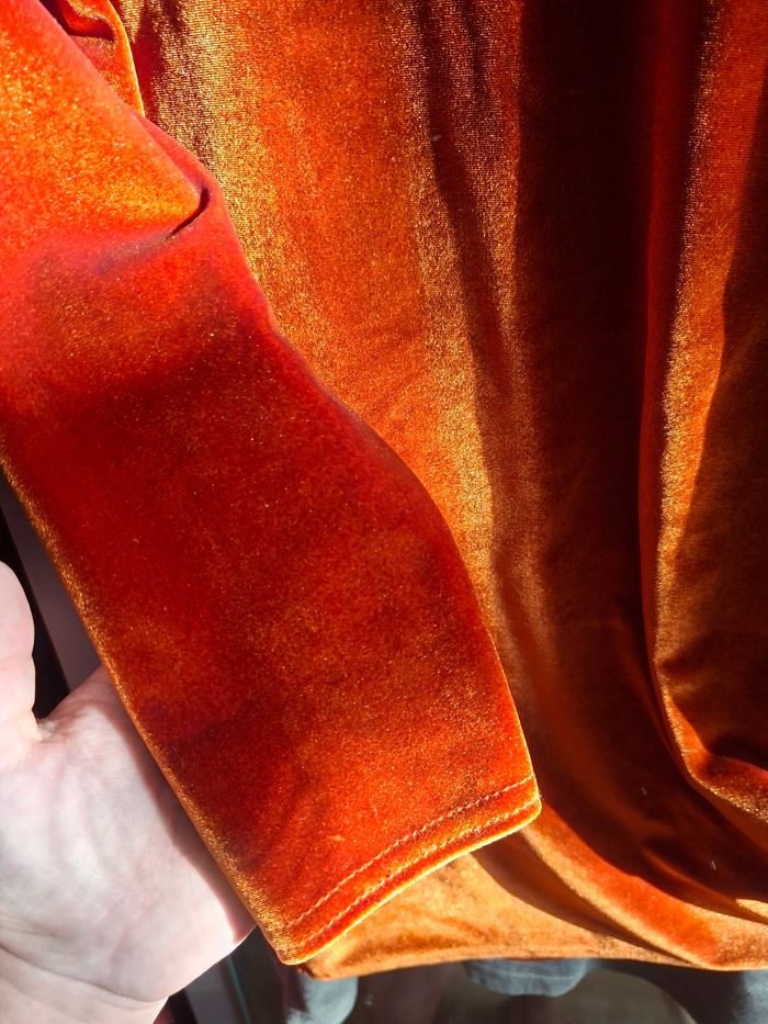 Robe en velours cuivré orange - photo numéro 4