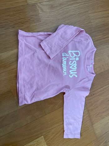 T-shirt manches longues neuf fille Orchestra taille 6 mois
