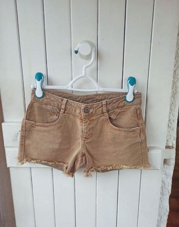 Short en jean marron délavé t.36