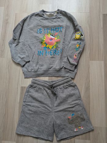 Sweat garçon 9 ans bob l'éponge + bermuda cadeau