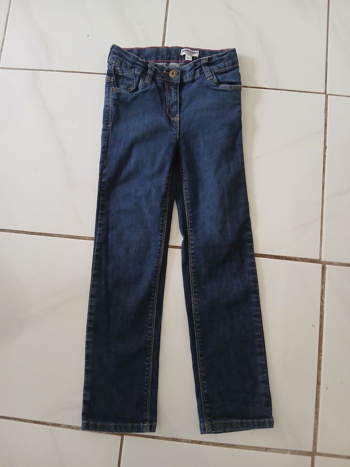 Pantalon jean fille taille 7 ans en coton marque vert baudet