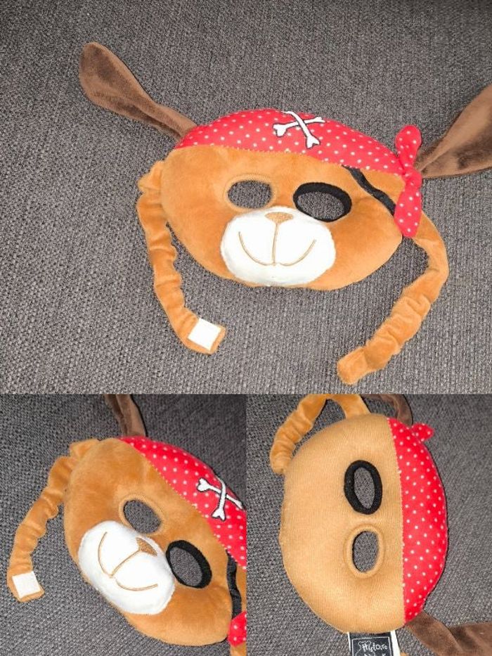 Masque en peluche Pirate enfant