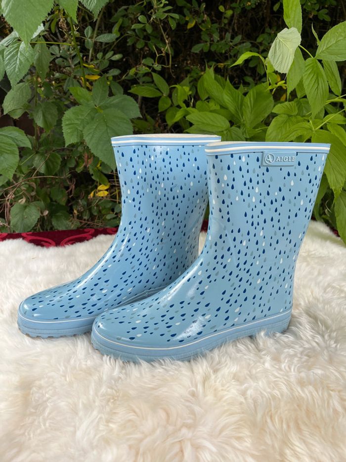 Botte Aigle femme t 38 bleu ciel