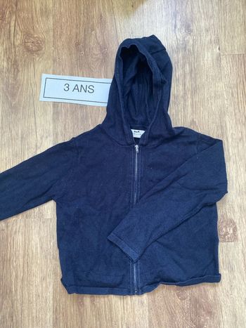 Gilet zipe bleu marine cyrillus