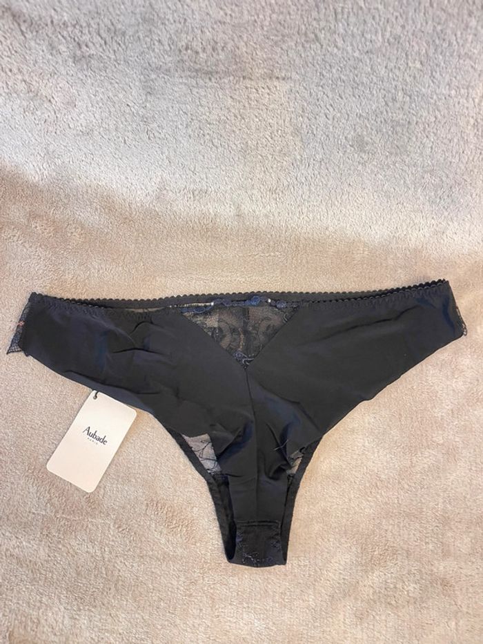 Aubade - Tanga Amour Precieux - Bleu, Taille 4 (L/XL) - photo numéro 4