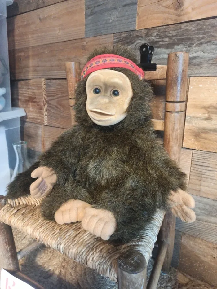Peluche marionnette singe Hosung vintage tbe - photo numéro 3