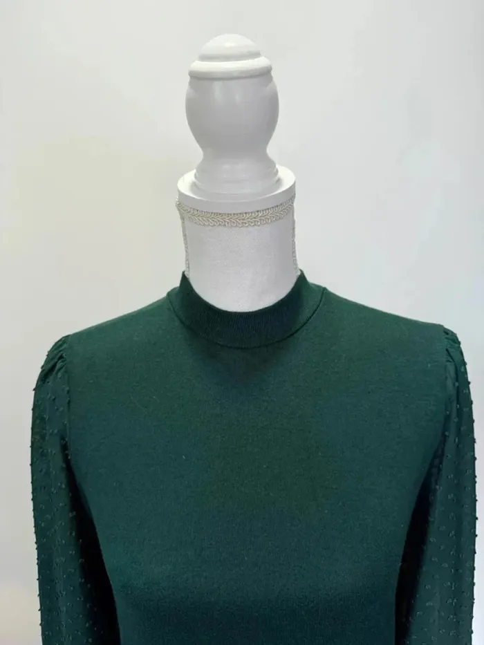 Pull vert stradivarius taille M - photo numéro 3