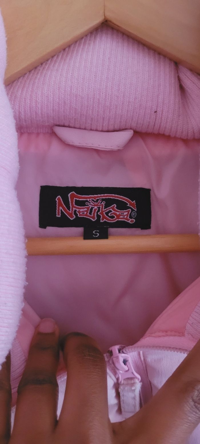 Doudoune rose clair avec capuche - photo numéro 4