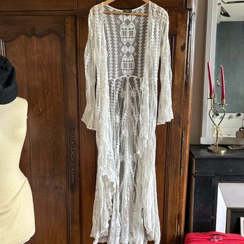 Gilet long blanc, Shein, taille S