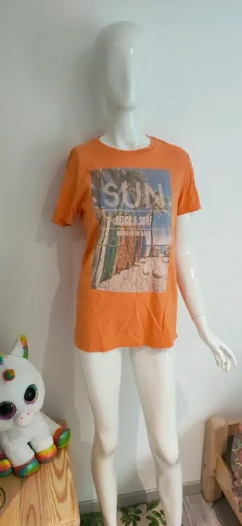 T shirt sun orange, taille M