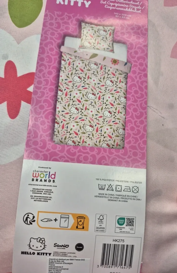 Parure de lit enfant hello kitty - photo numéro 2