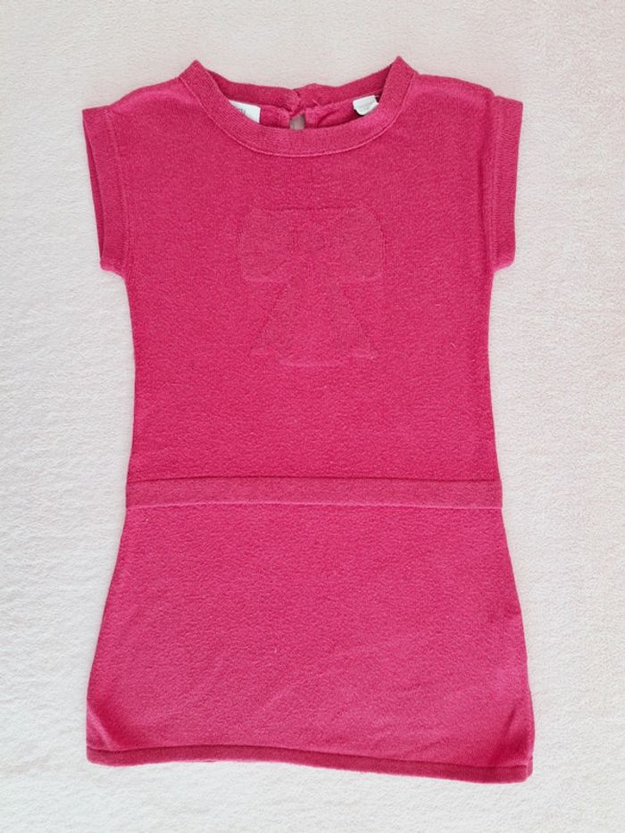 Robe en mailles Okaïdi 3 ans rose fuschia