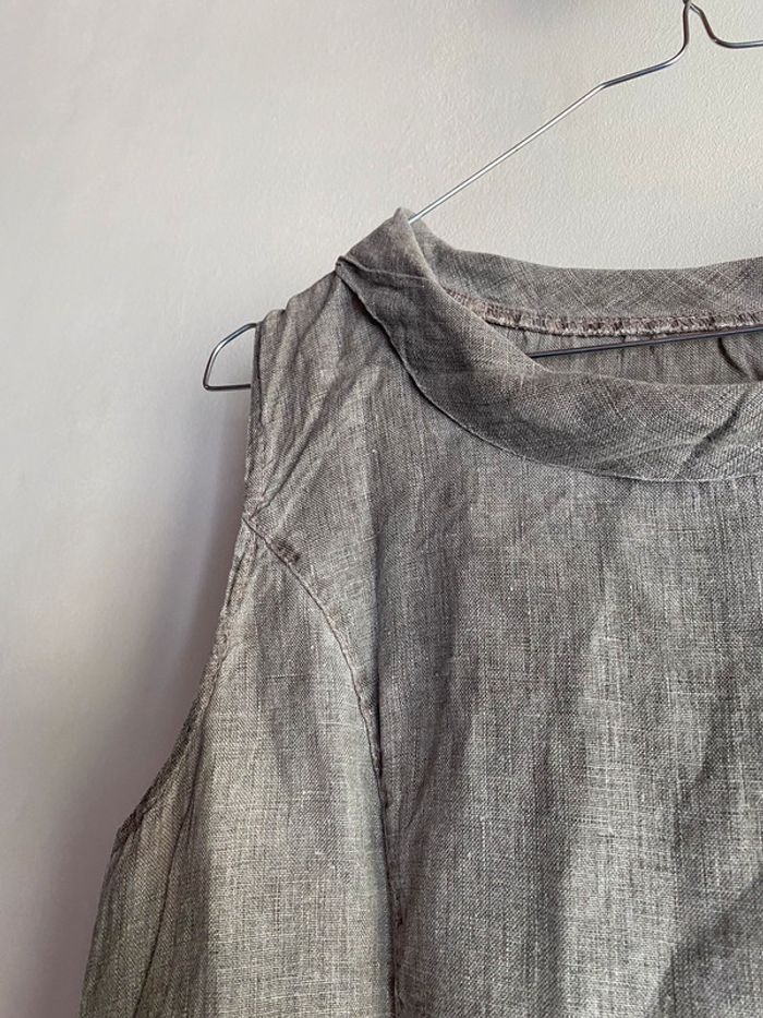 324 - blouse grise sans manches - photo numéro 4