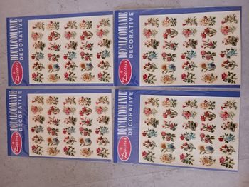 Lot de 4 paquets décalcomanie décorative Decorex