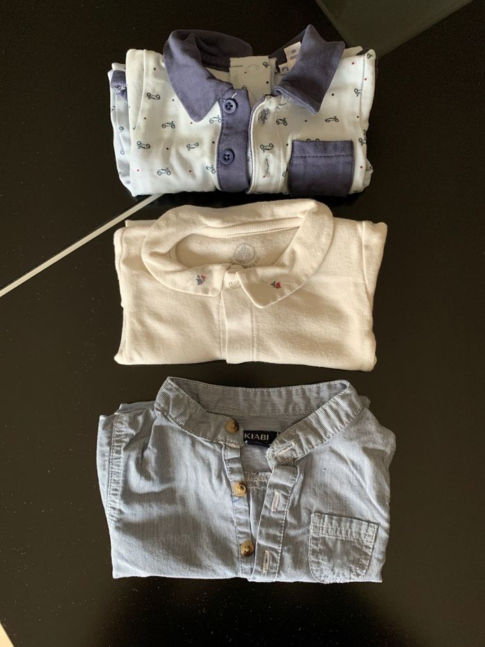 Lot 3 bodies style habillé 1 mois - photo numéro 2