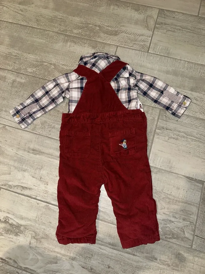 Ensemble salopette + chemise - photo numéro 3