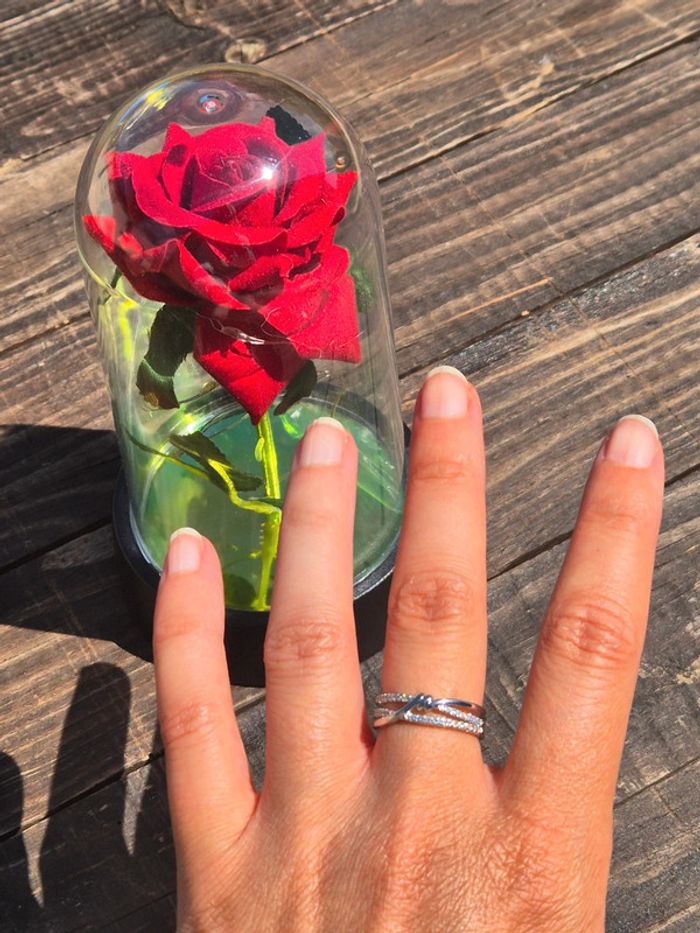 Sublime bague avec vagues scintillante - photo numéro 2
