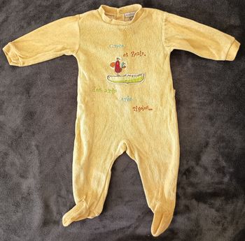 👶🏼 Pyjama Bébé Jaune - Unisexe - Taille 12 Mois / In Extenso 