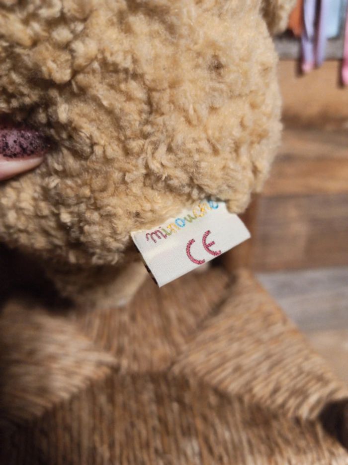 Peluche souris beige minouche tbe - photo numéro 5
