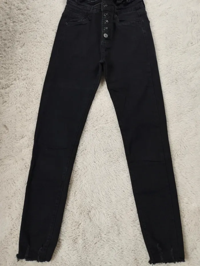 Jean slim noir taille haute marivy 36