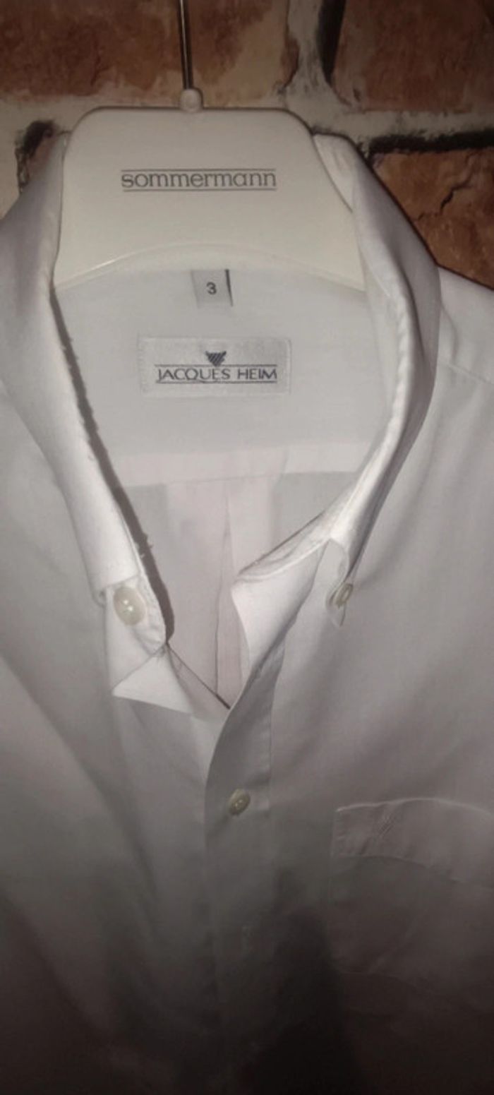 Chemise blanche courtes manches Jacques Heim - photo numéro 3