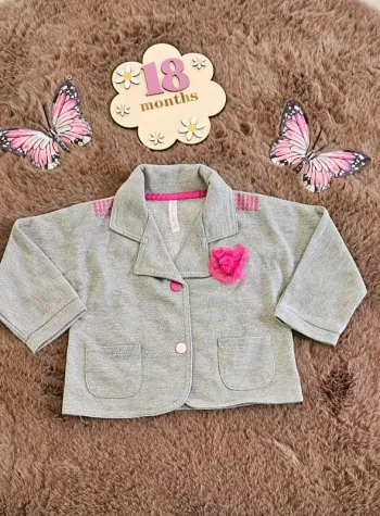Blazer gris et rose 18 mois printemps