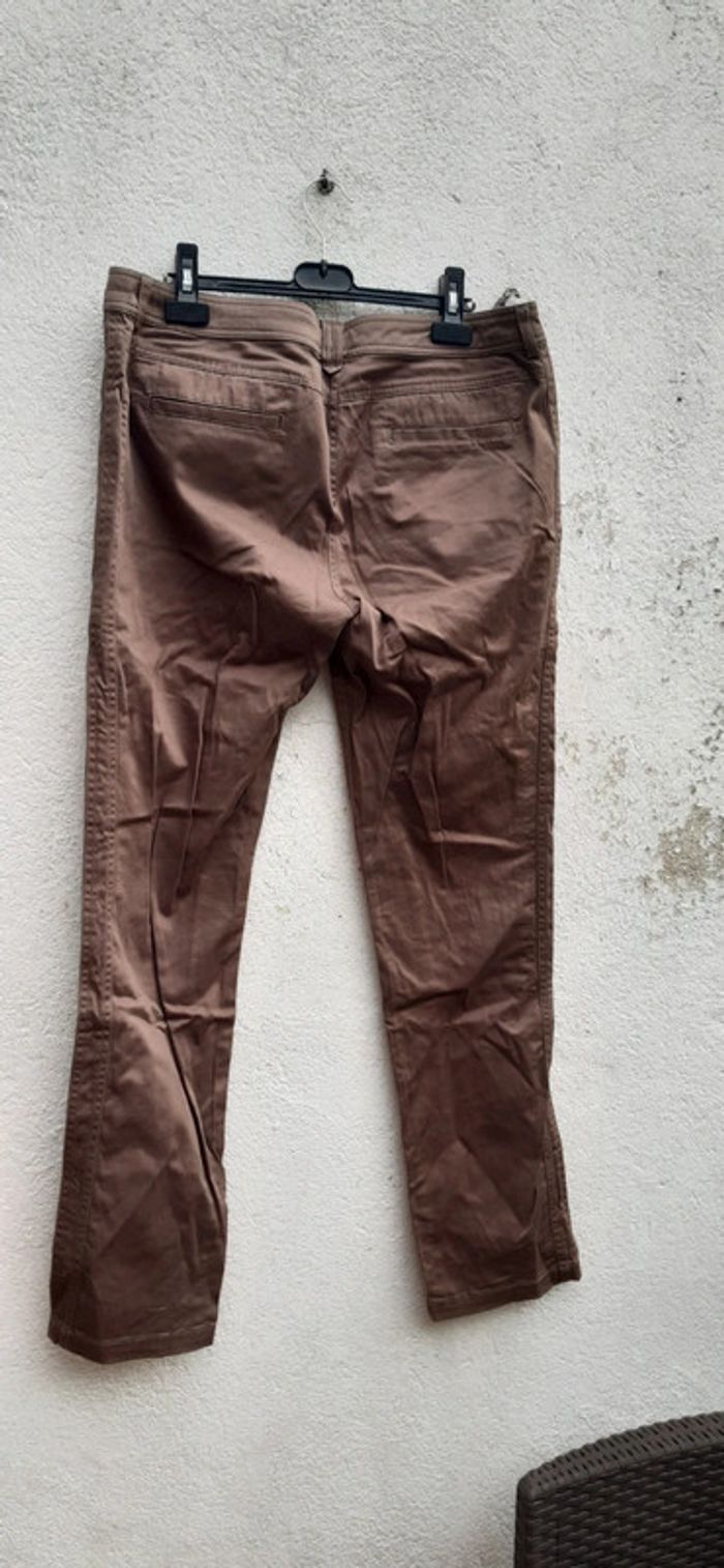 Pantalon en toile brun/ marron taille 44 - photo numéro 3