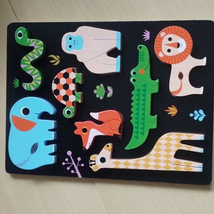Jeu puzzle encastrement animaux en bois - photo numéro 5
