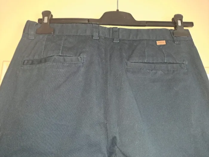 Pantalon bleu homme neuf poches latérales slim fit Piazza Italia 42 (46 Italie) - photo numéro 4