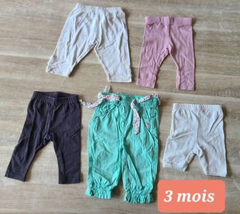 Lot leggings/pantalon 3mois fille 