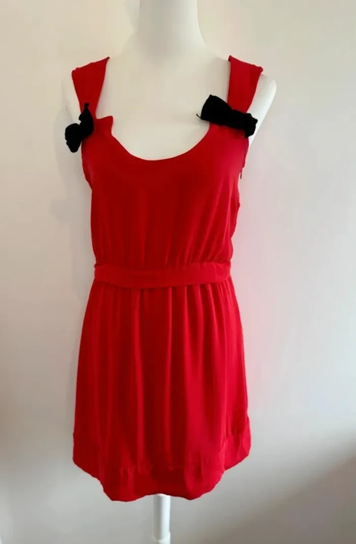 Superbe Robe d'été Claudie Pierlot rouge taille 2 donc médium