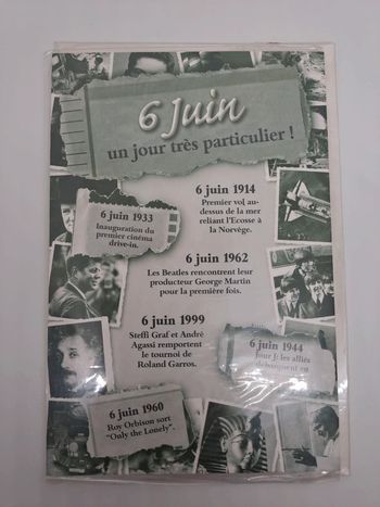 Carte postale avec son enveloppe.
11,5x17cm.
NEUVE.
6 juin