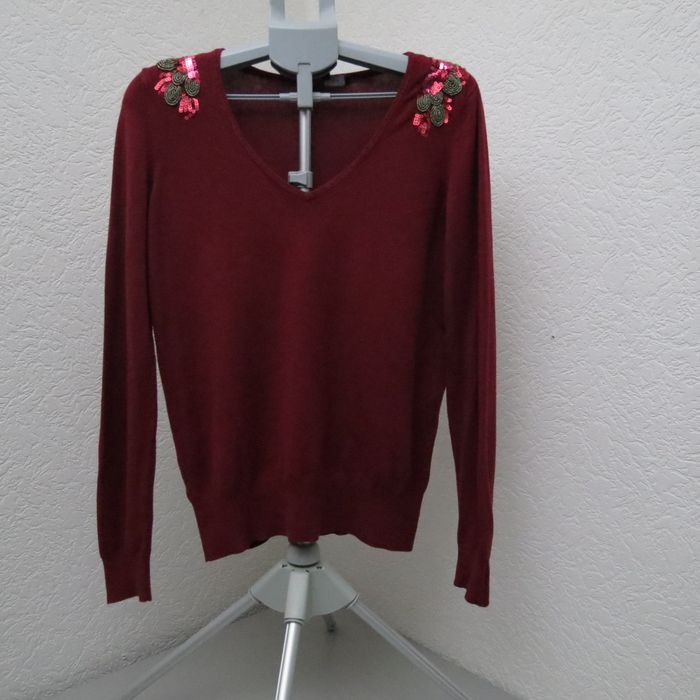 ✨ Pull rouge LolaLiza – Élégant & Féminin, détails perles et sequins ✨