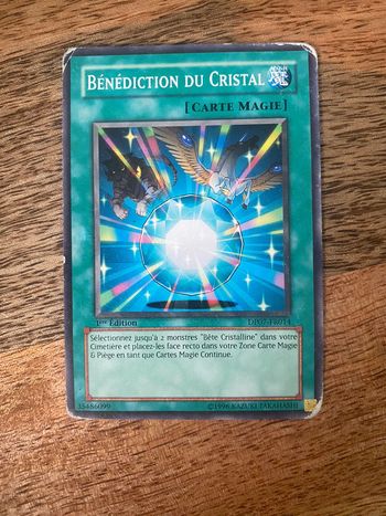 Carte Yu-Gi-Oh! Bénédiction du cristal DP07-FR014 1ère édition 1996