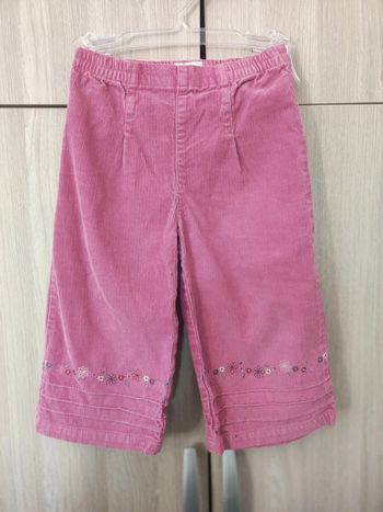 Pantalon rose velours côtelé 5 ans Okids