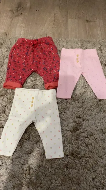 Lot de 3 petits pantalons fille