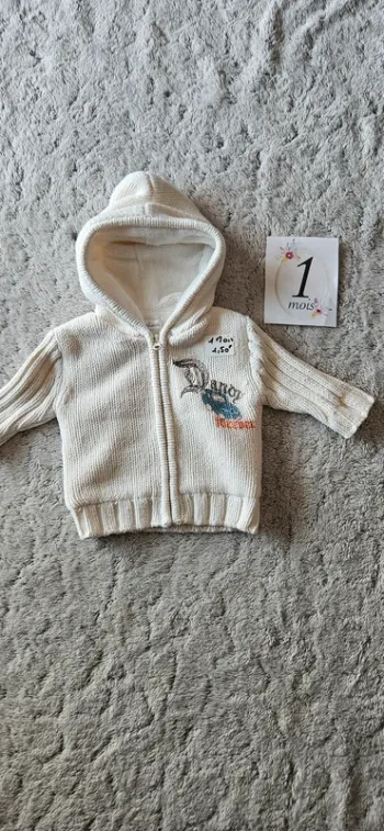 Veste capuche chaude 1mois