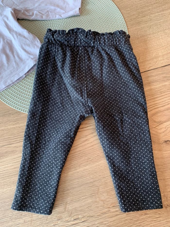 Ensemble 3 pièces fille pentalon et 2 sous pull - 12 mois - obaibi - photo numéro 5