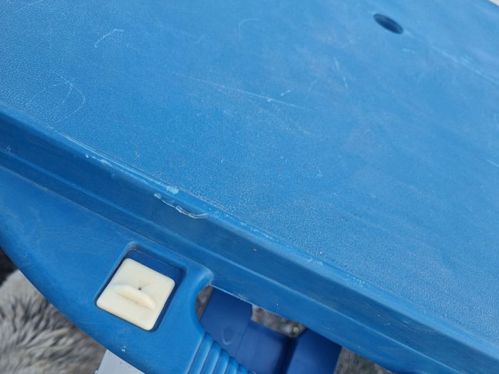 Table de camping pliante 4 places bleu vintage - photo numéro 4
