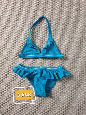 Maillot de bain 2 pièces turquoise - 3 ans