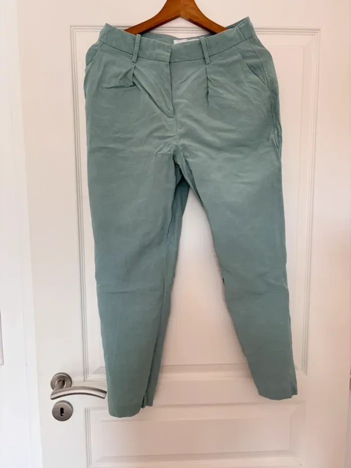 Pantalon ajusté vert d’eau Promod taille 38