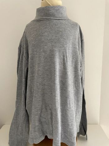 Pull col roulé gris enfant