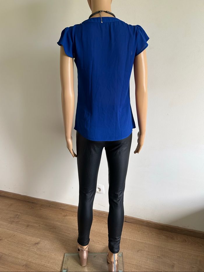 Blouse bleue à manches courtes Morgan taille 36 jamais portée - photo numéro 6
