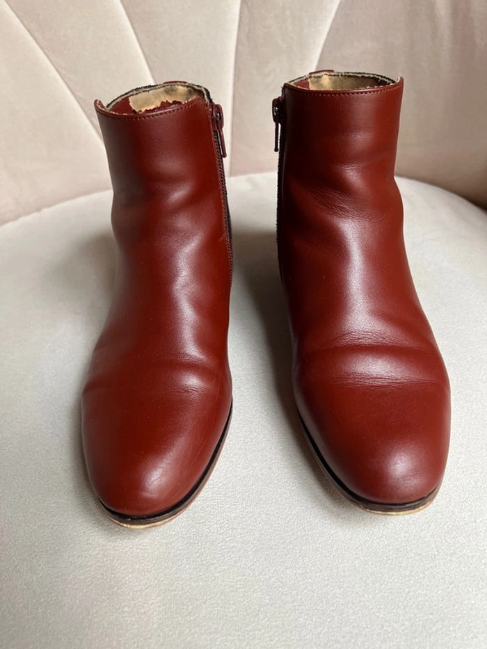 Bottines en cuir cognac taille 36 - Mellow Yellow - photo numéro 3