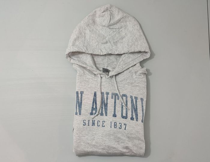 Vêtement Homme Sweatshirts Sweats pull à capuche gris blanc Gildan taille S #Retrostreet